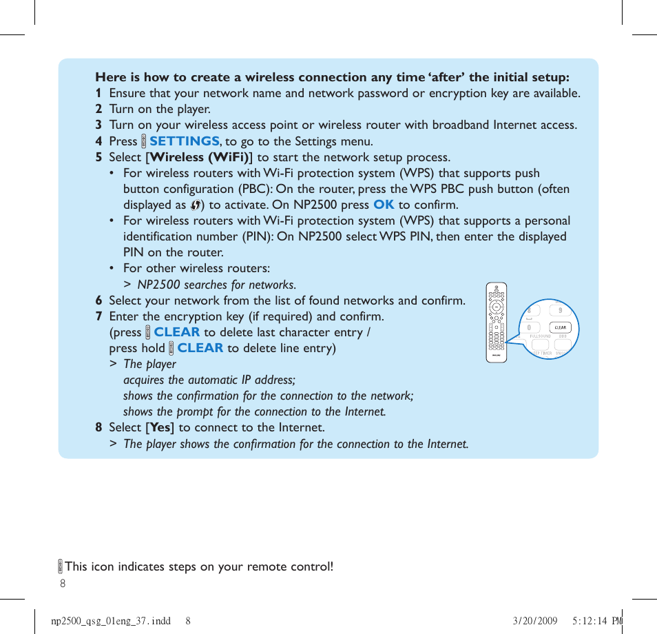 Philips Streamium NP2500/37B User Manual | Page 10 / 21