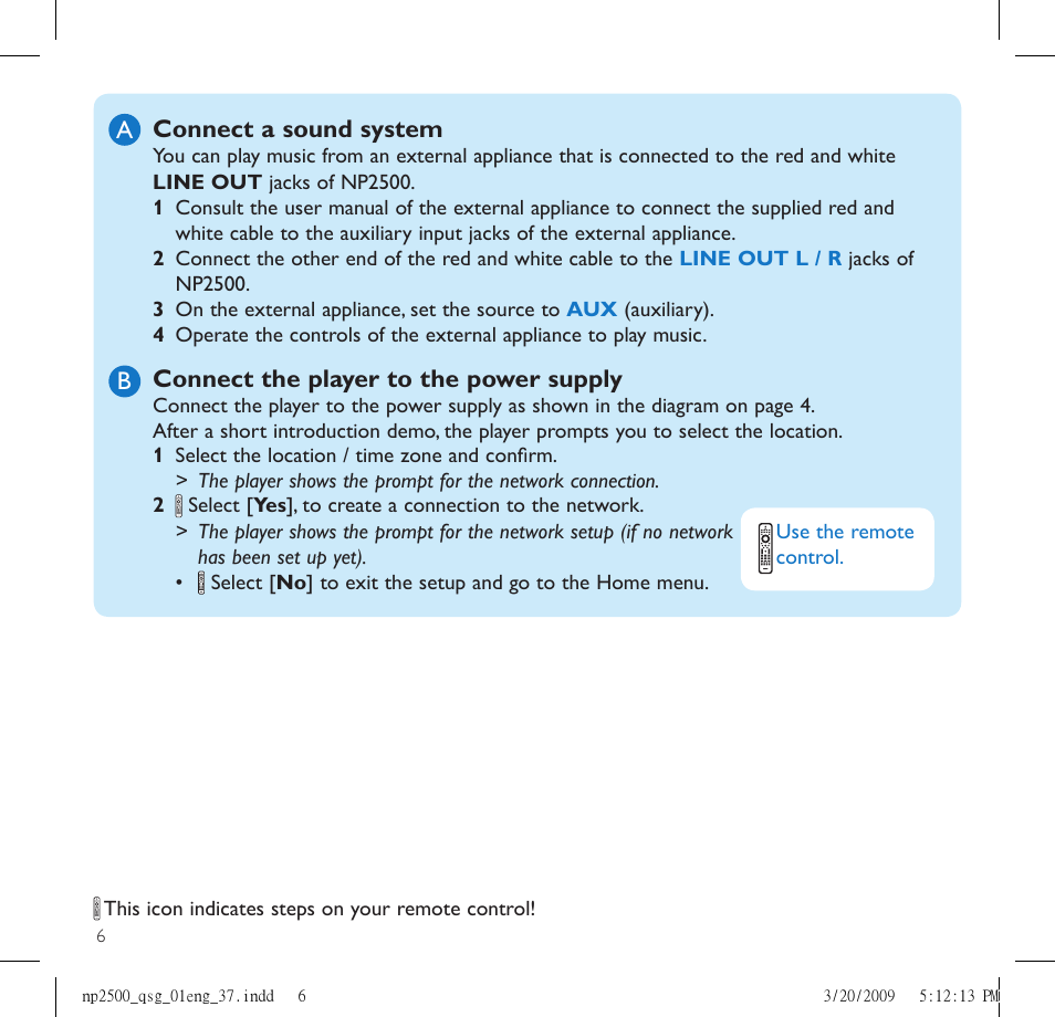 Philips Streamium NP2500/37B User Manual | Page 8 / 21