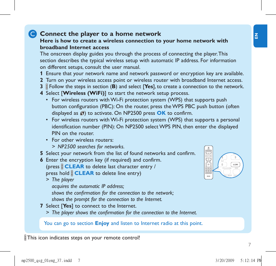 Philips Streamium NP2500/37B User Manual | Page 9 / 21