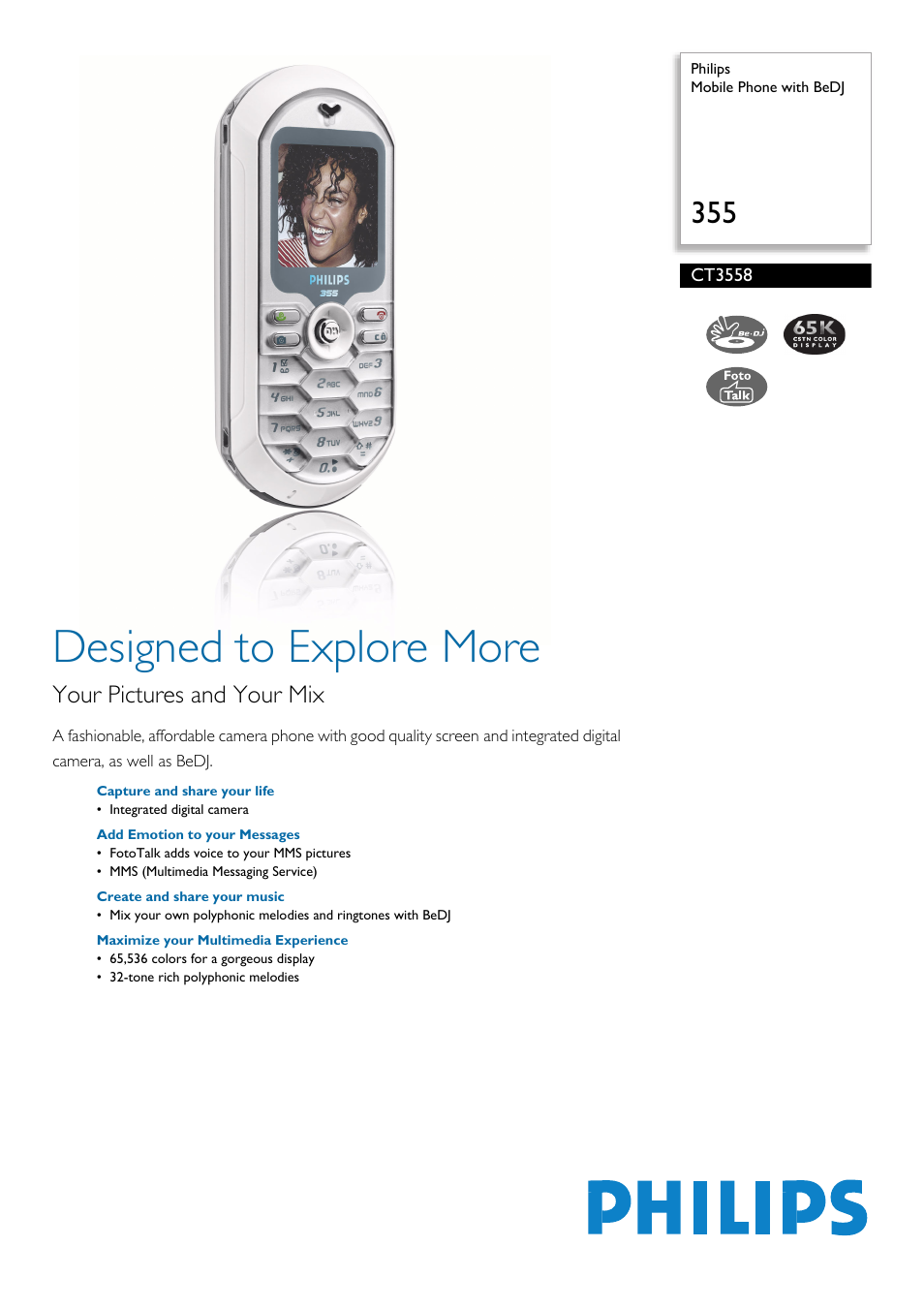 Philips CT3558 User Manual | 2 pages