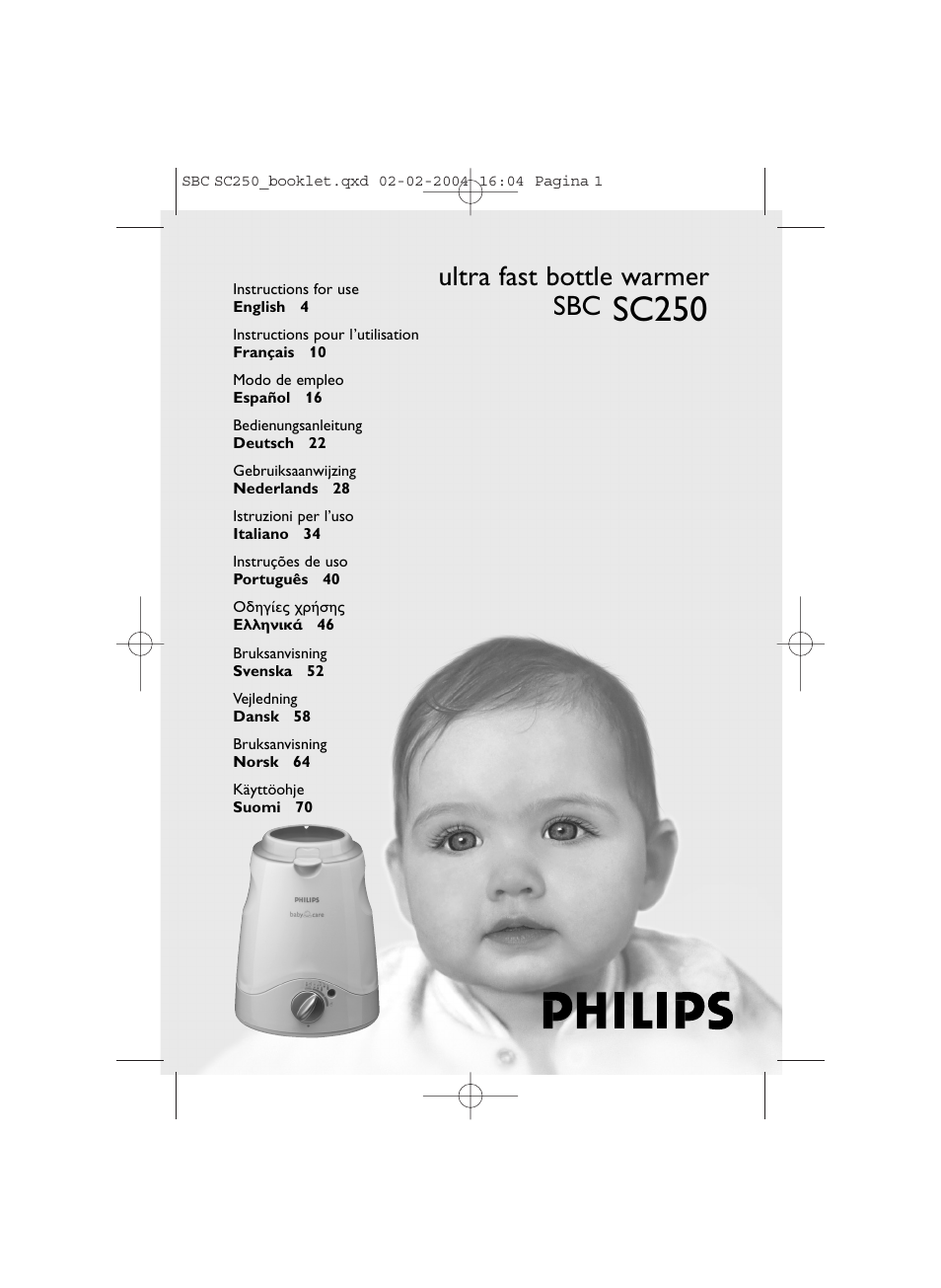 Philips SC250SBC User Manual | 76 pages