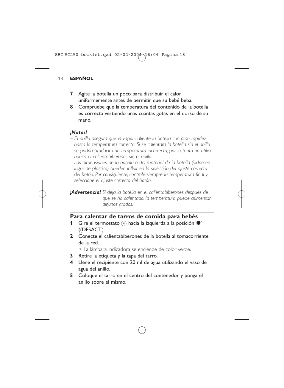 Philips SC250SBC User Manual | Page 18 / 76