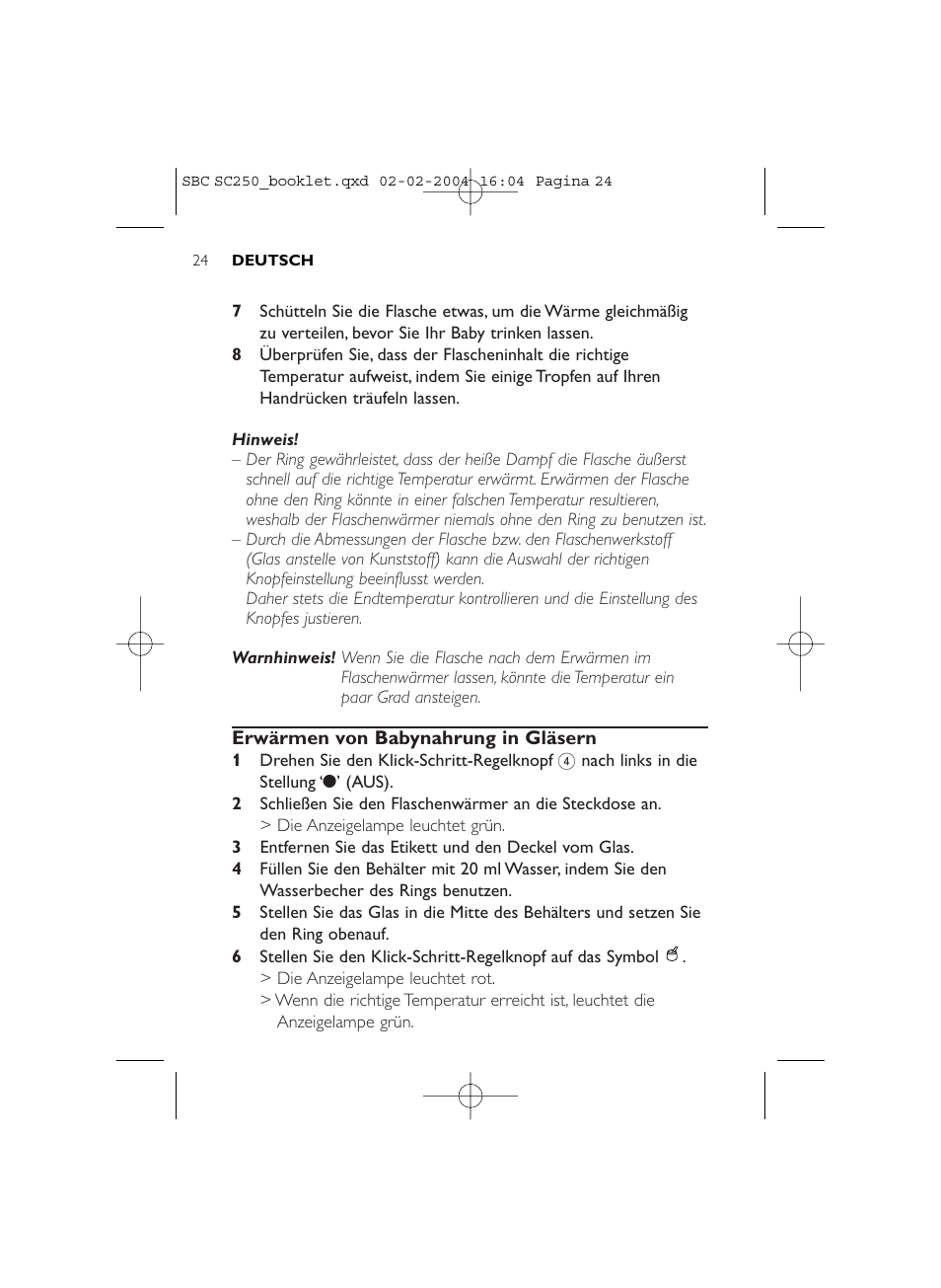 Philips SC250SBC User Manual | Page 24 / 76