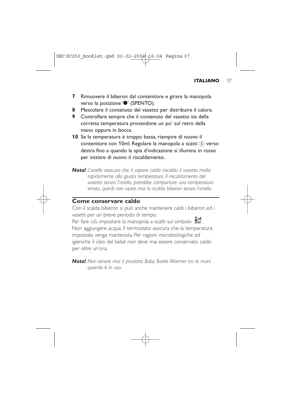 Philips SC250SBC User Manual | Page 37 / 76