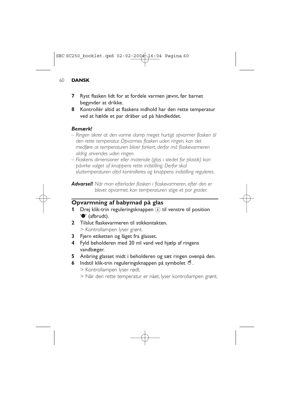 Philips SC250SBC User Manual | Page 60 / 76