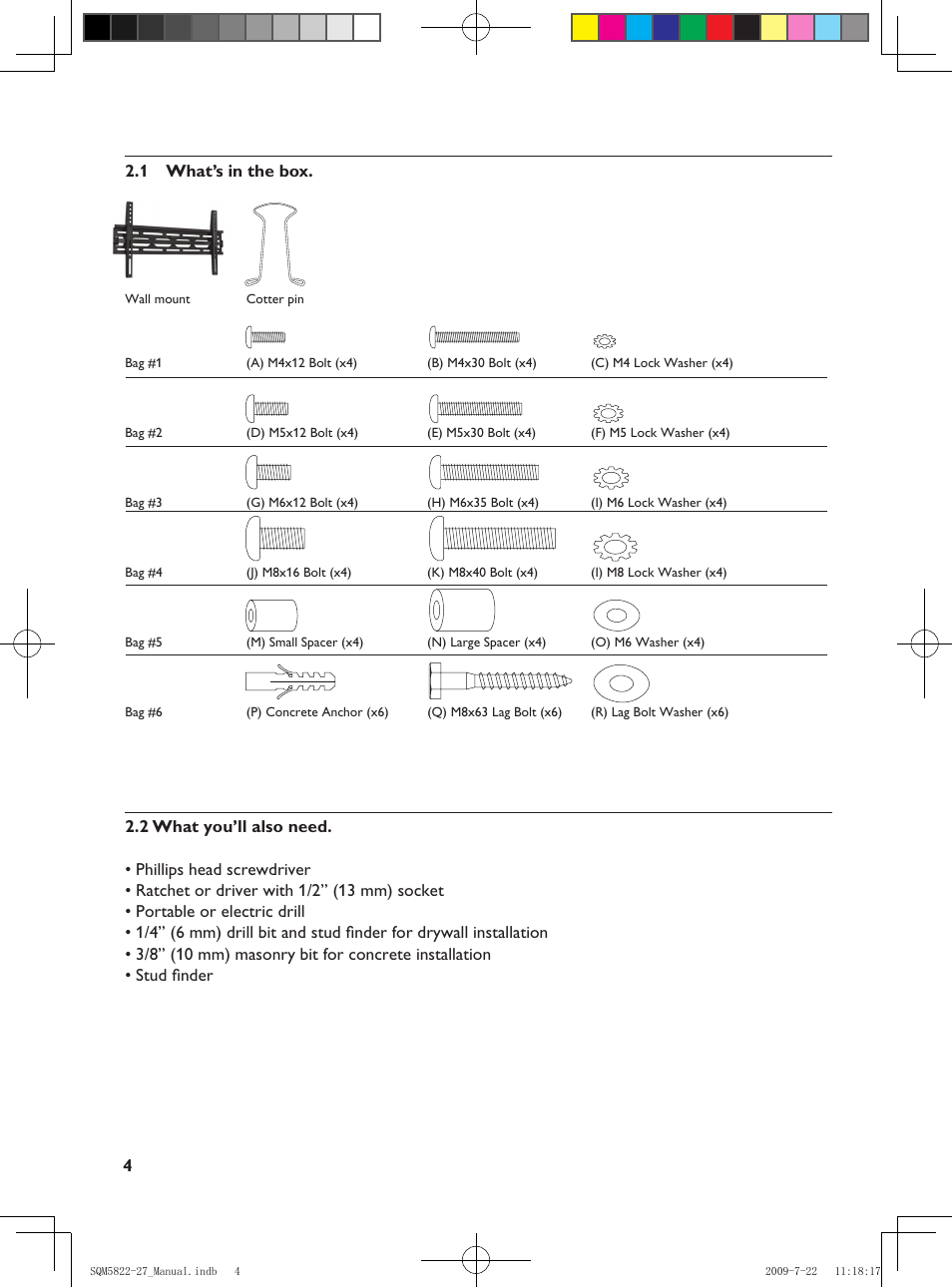 1 what’s in the box | Philips SQM5822/27 User Manual | Page 4 / 10