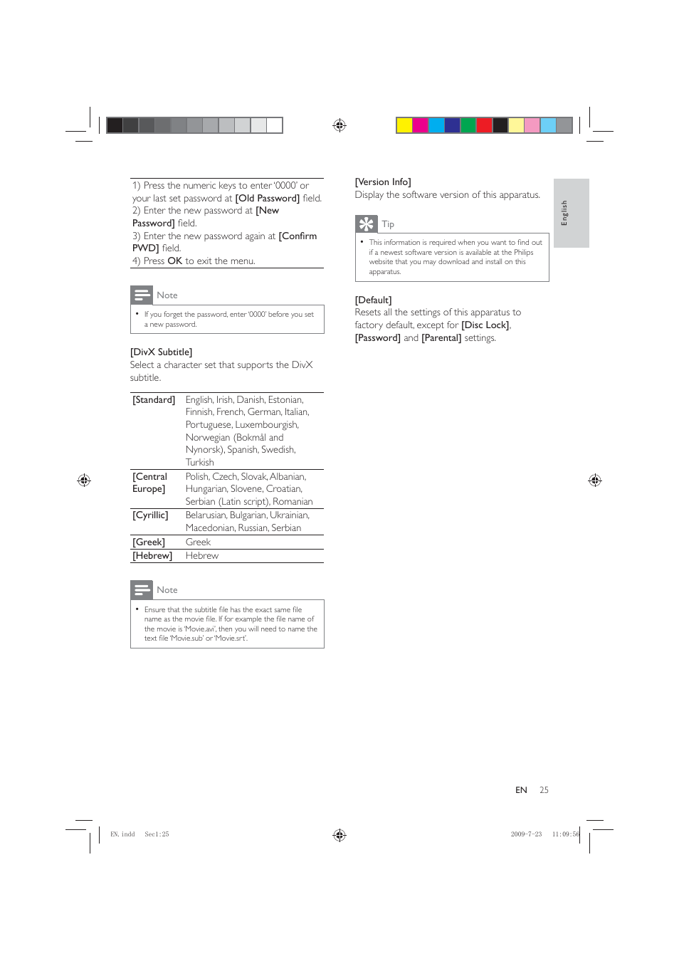 Philips HSB2351X User Manual | Page 25 / 36