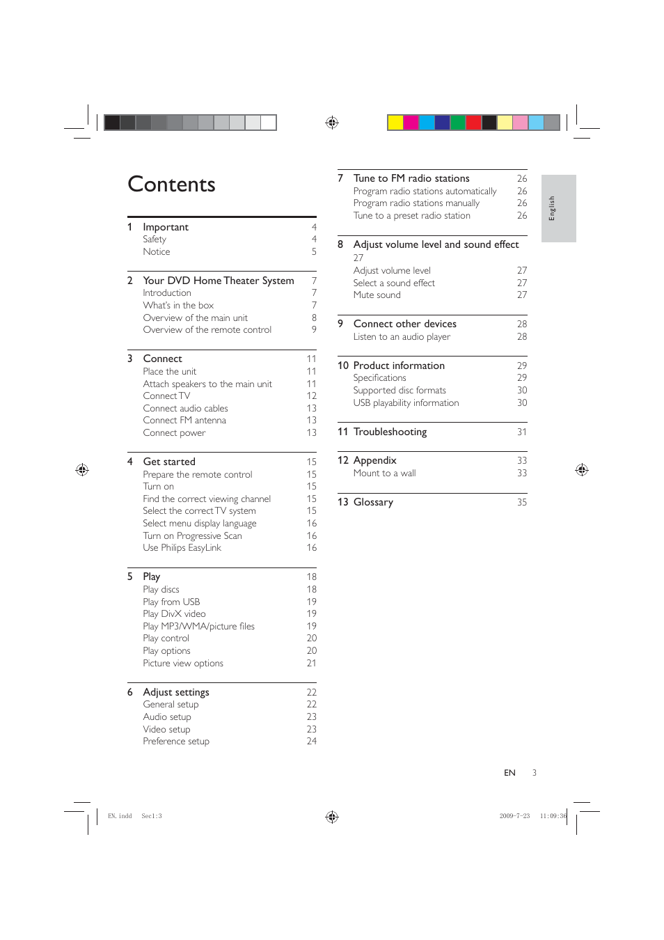 Philips HSB2351X User Manual | Page 3 / 36