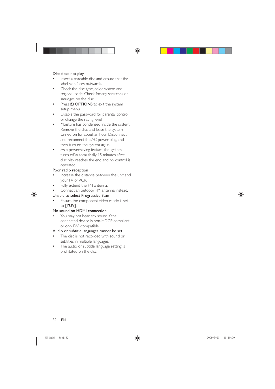 Philips HSB2351X User Manual | Page 32 / 36