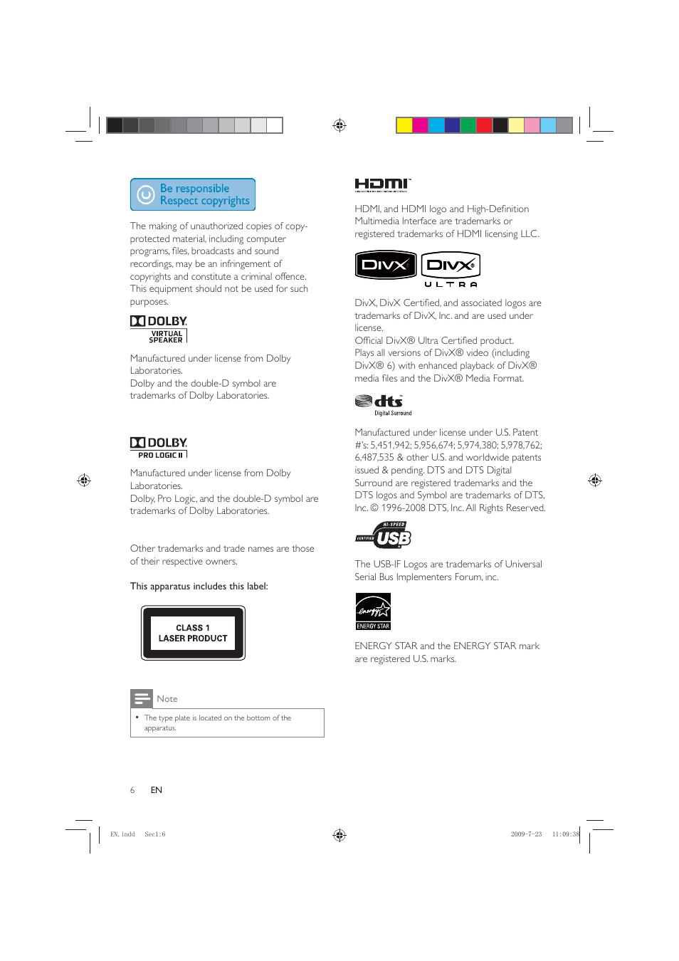 Philips HSB2351X User Manual | Page 6 / 36