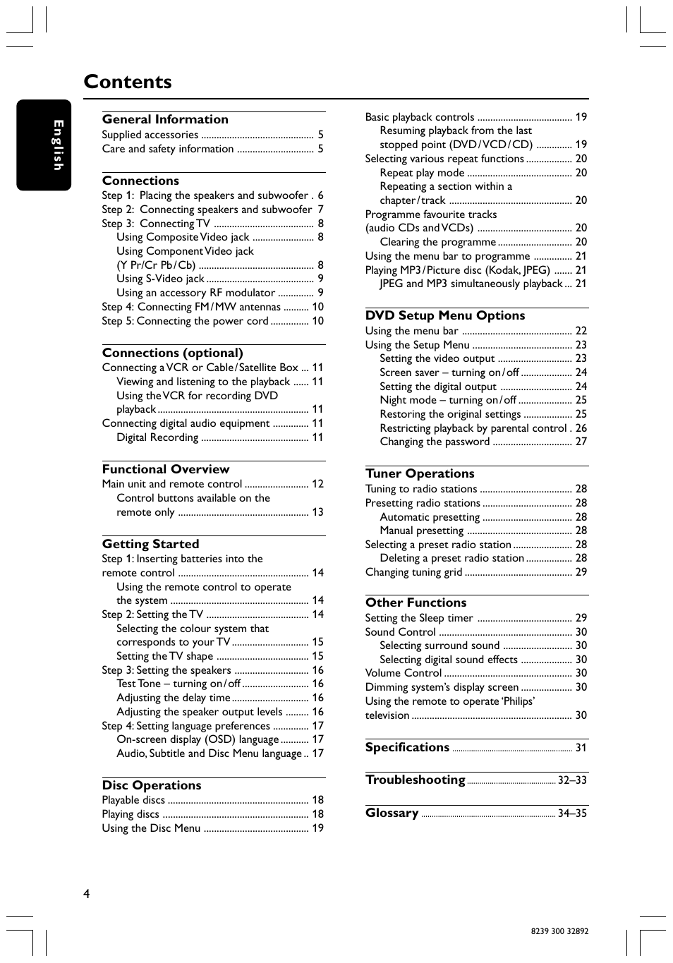 Philips 78 User Manual | Page 4 / 37