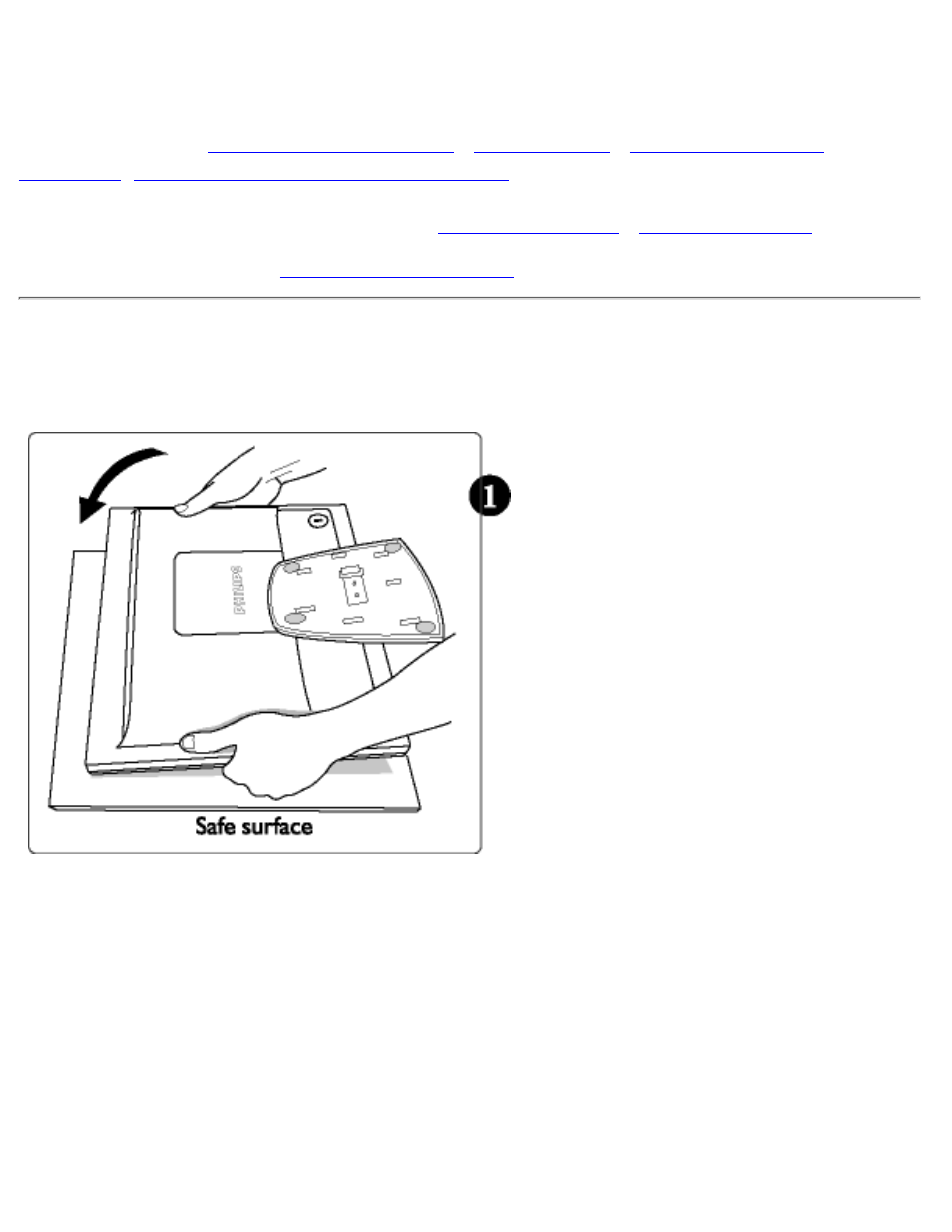 Verwijderen van de voet, Verwijderen en, Opnieuw aanbrengen van de voet | De voet uit- en ingeklapt worden | Philips HANDLEIDING 170S4FG User Manual | Page 58 / 79