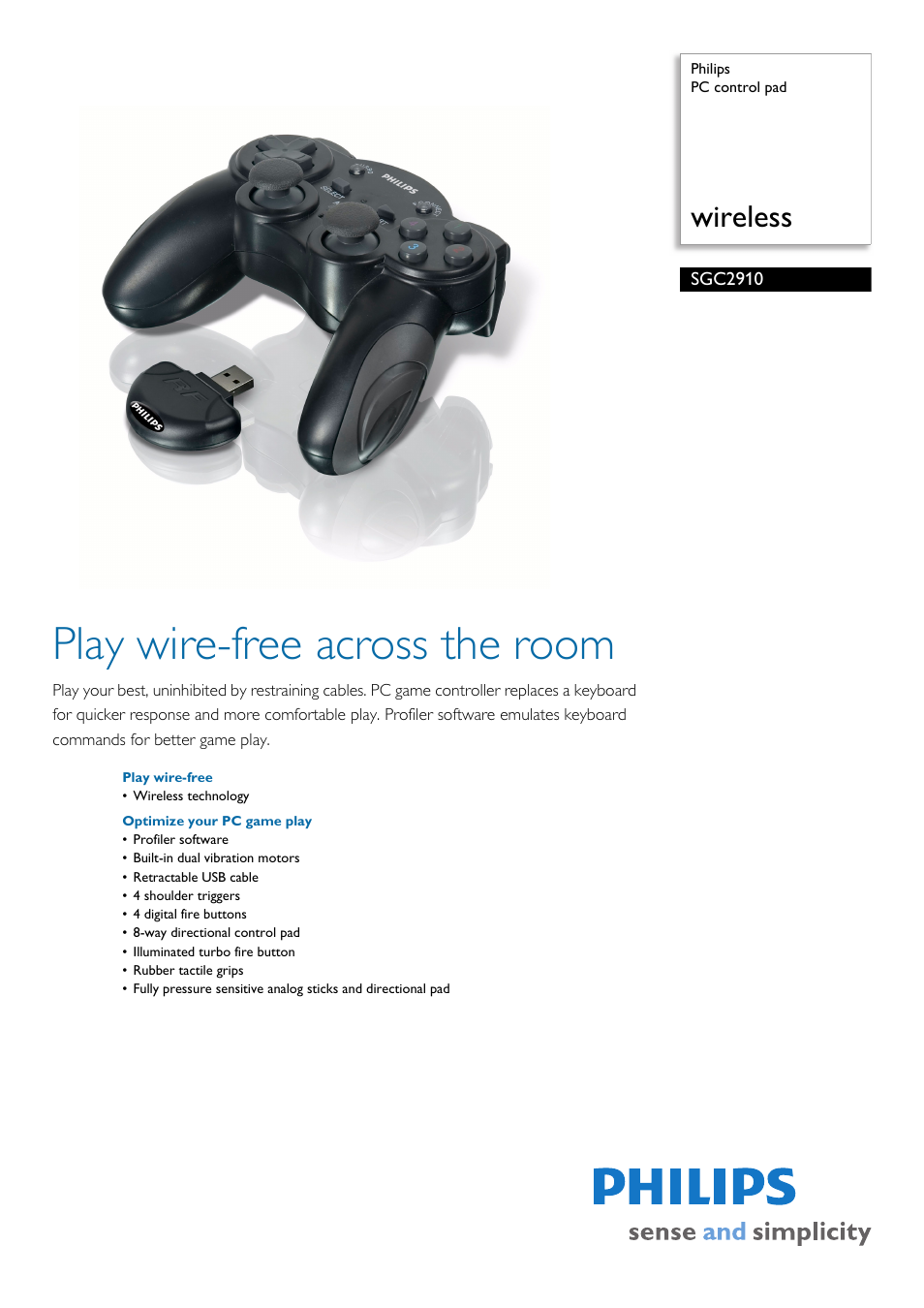 Philips SGC2910 User Manual | 2 pages