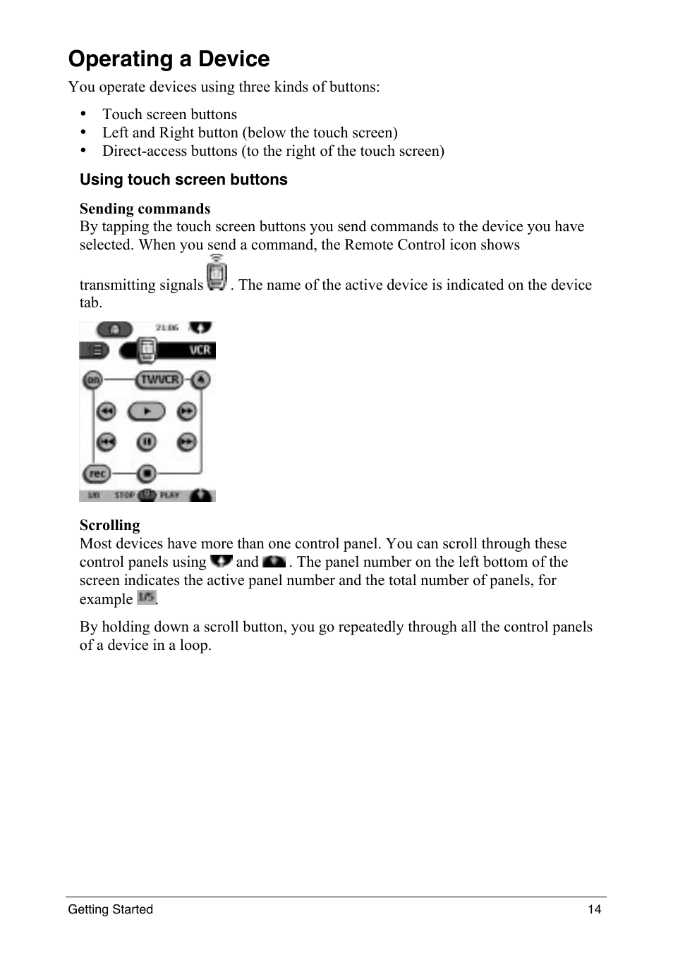 Operating a device | Philips intelligent remote control User Manual | Page 16 / 52