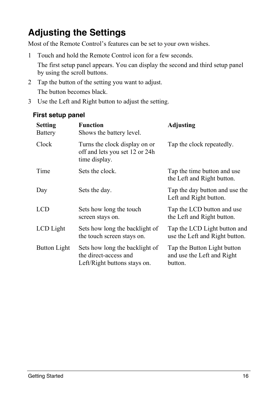 Adjusting the settings | Philips intelligent remote control User Manual | Page 18 / 52