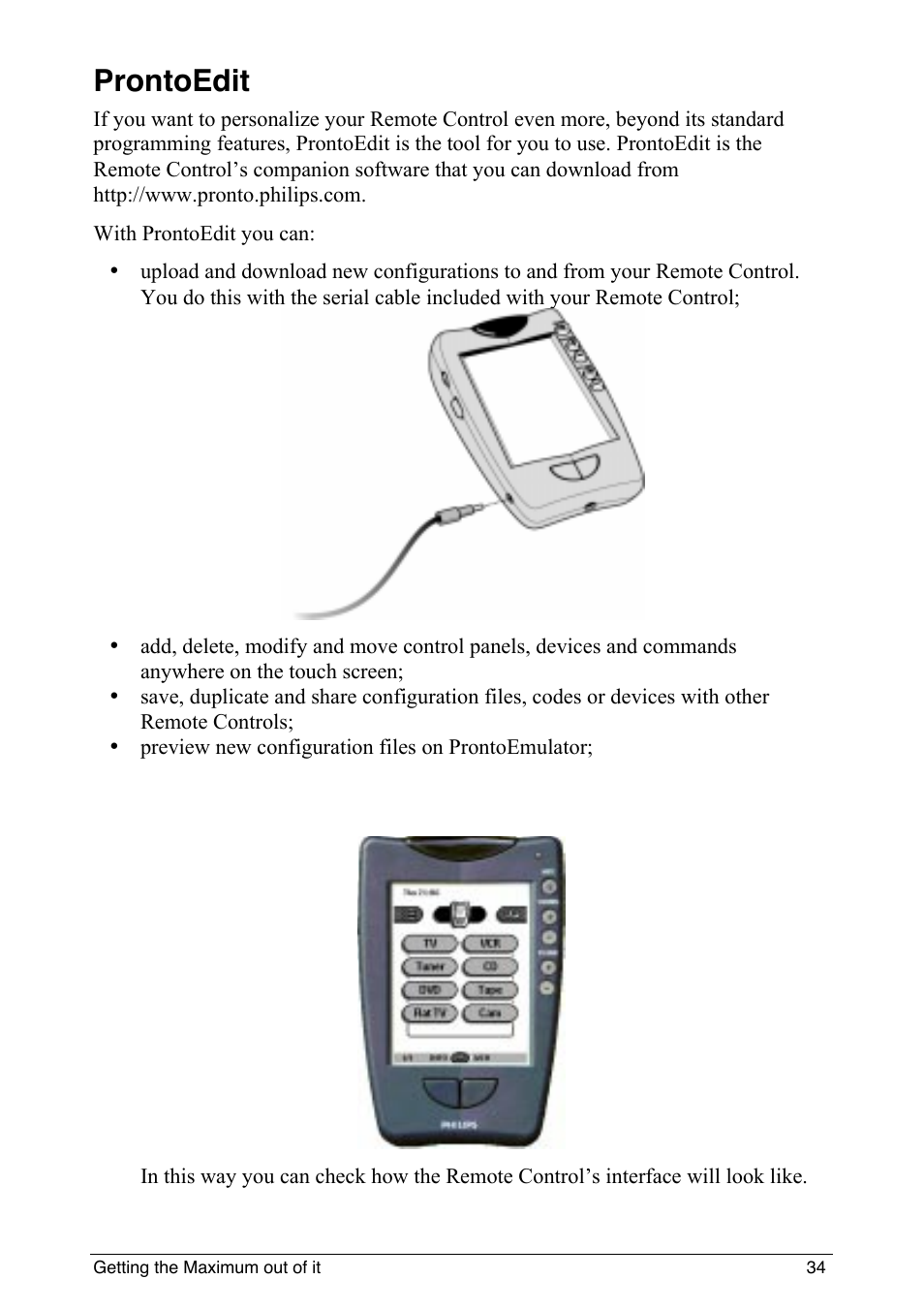 Prontoedit | Philips intelligent remote control User Manual | Page 36 / 52