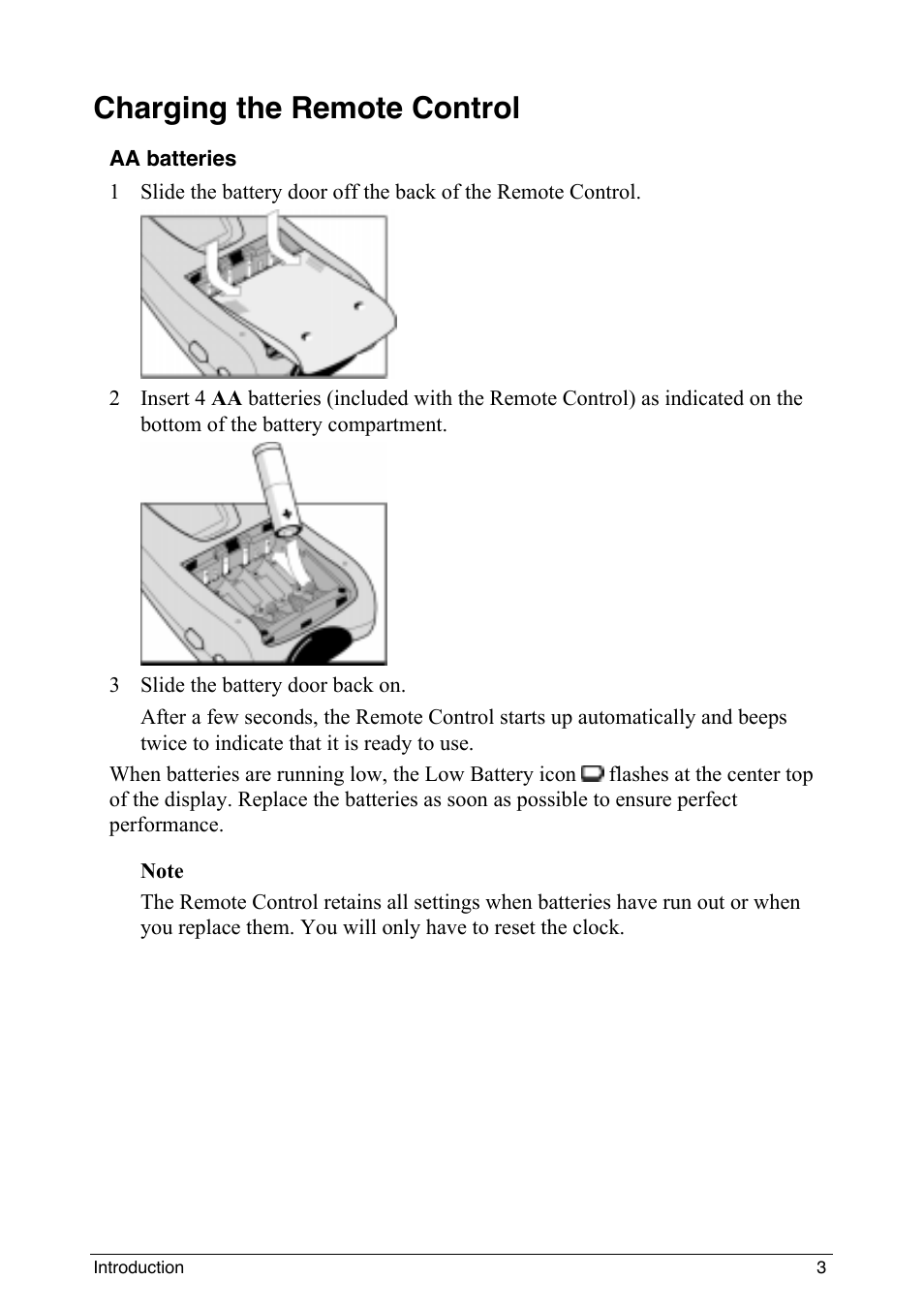 Charging the remote control | Philips intelligent remote control User Manual | Page 5 / 52