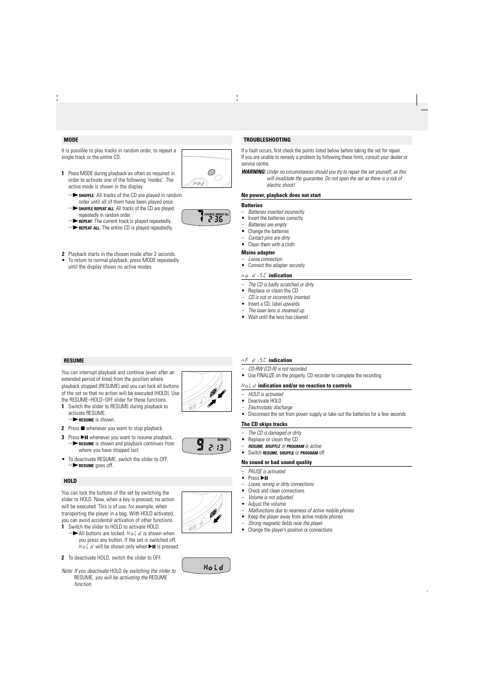 Philips AX1101/00Z User Manual | Page 5 / 5