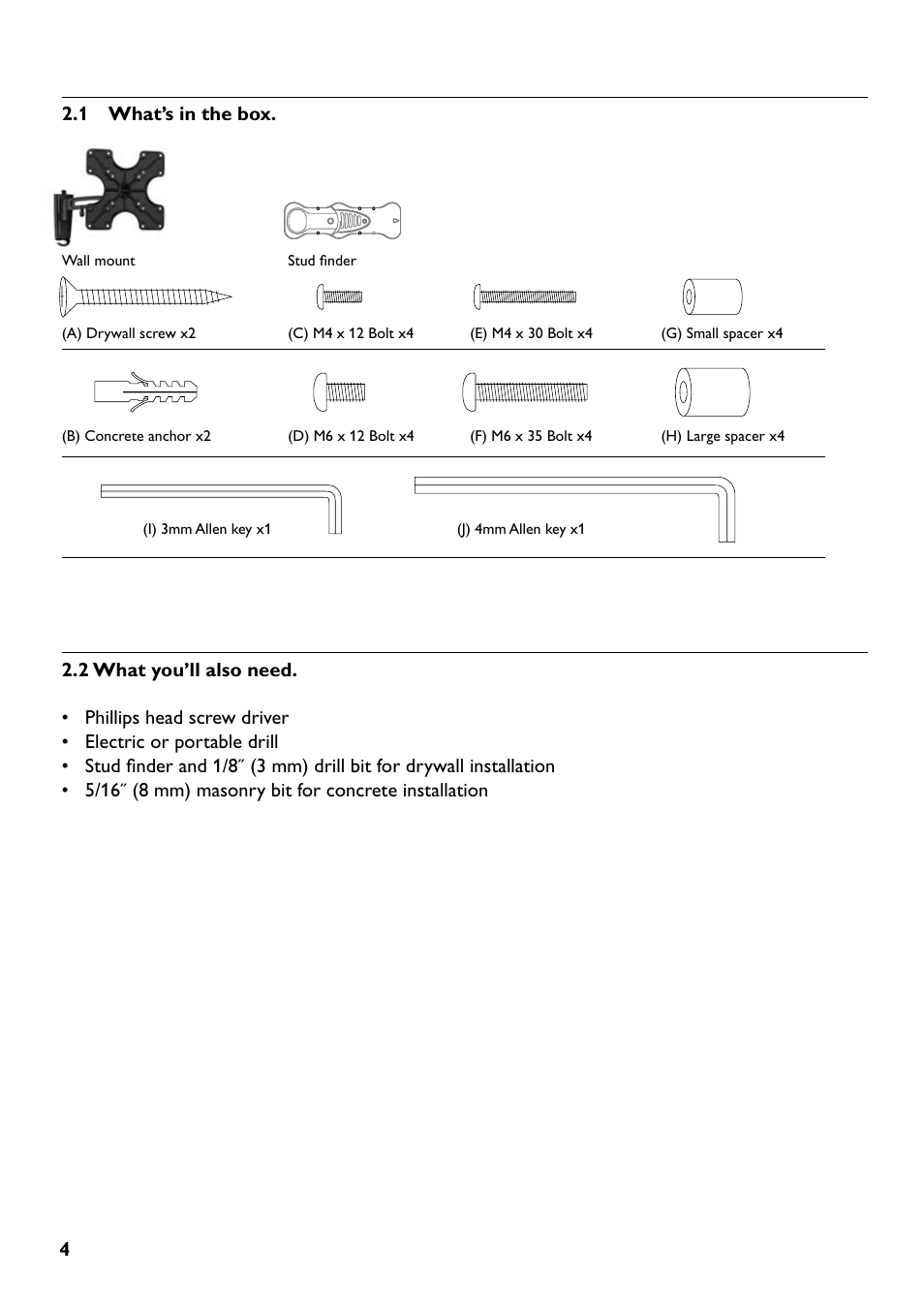 4. what’s in the box | Philips SQM4512 User Manual | Page 4 / 20