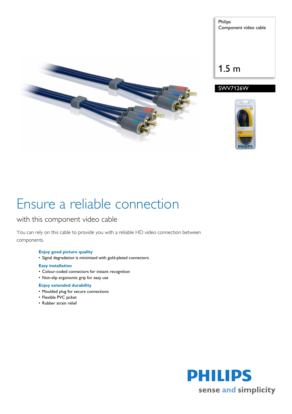Philips SWV7126W/10 User Manual | 2 pages