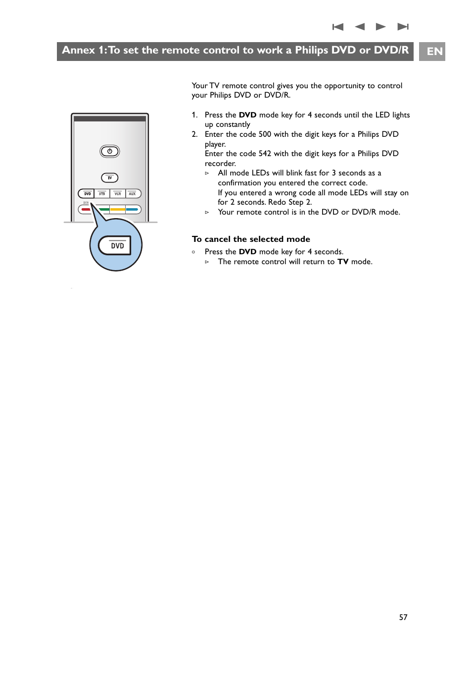 Work a philips dvd or dvd/r | Philips 32PF9641D/10 User Manual | Page 57 / 66