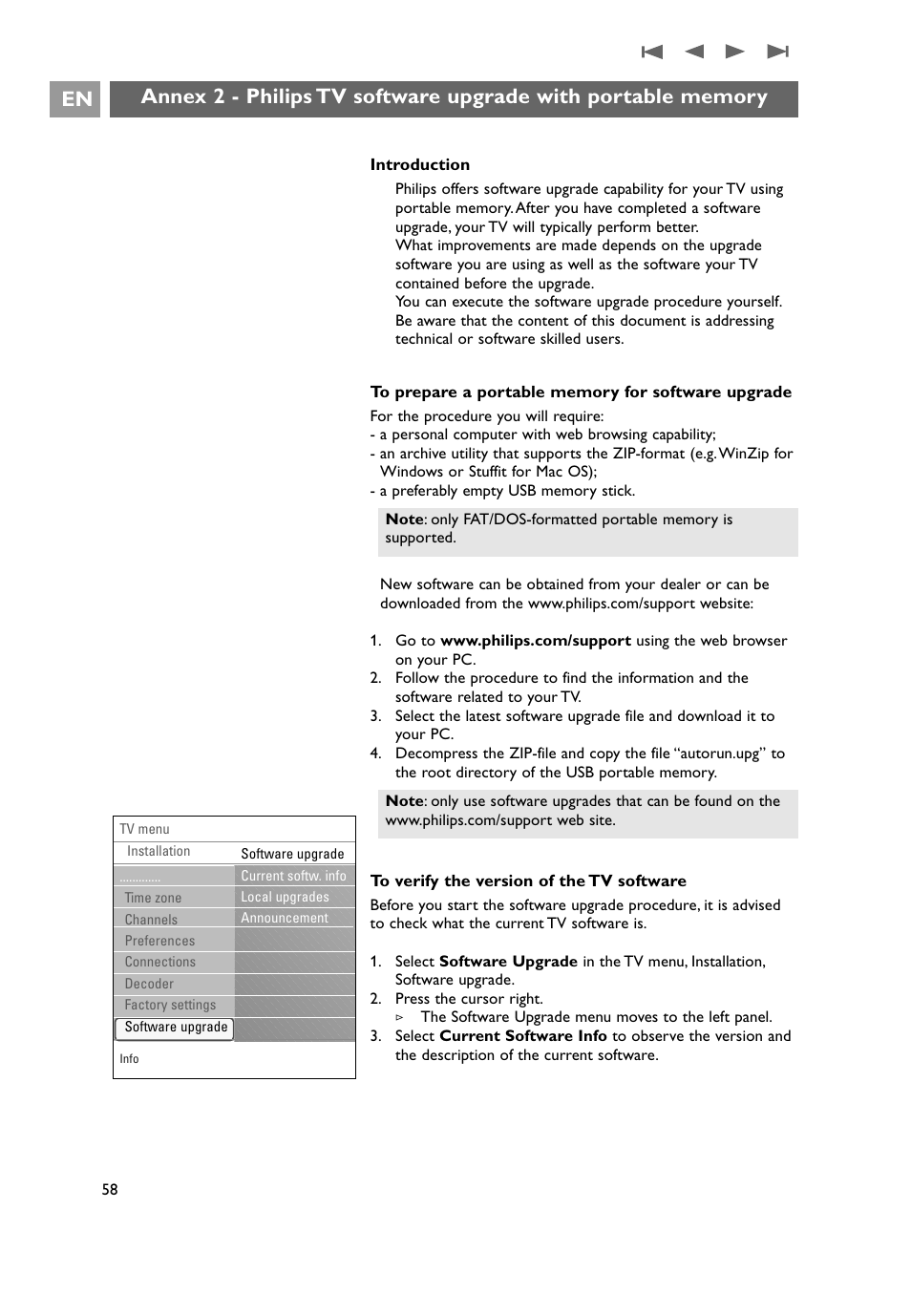 With portable memory | Philips 32PF9641D/10 User Manual | Page 58 / 66