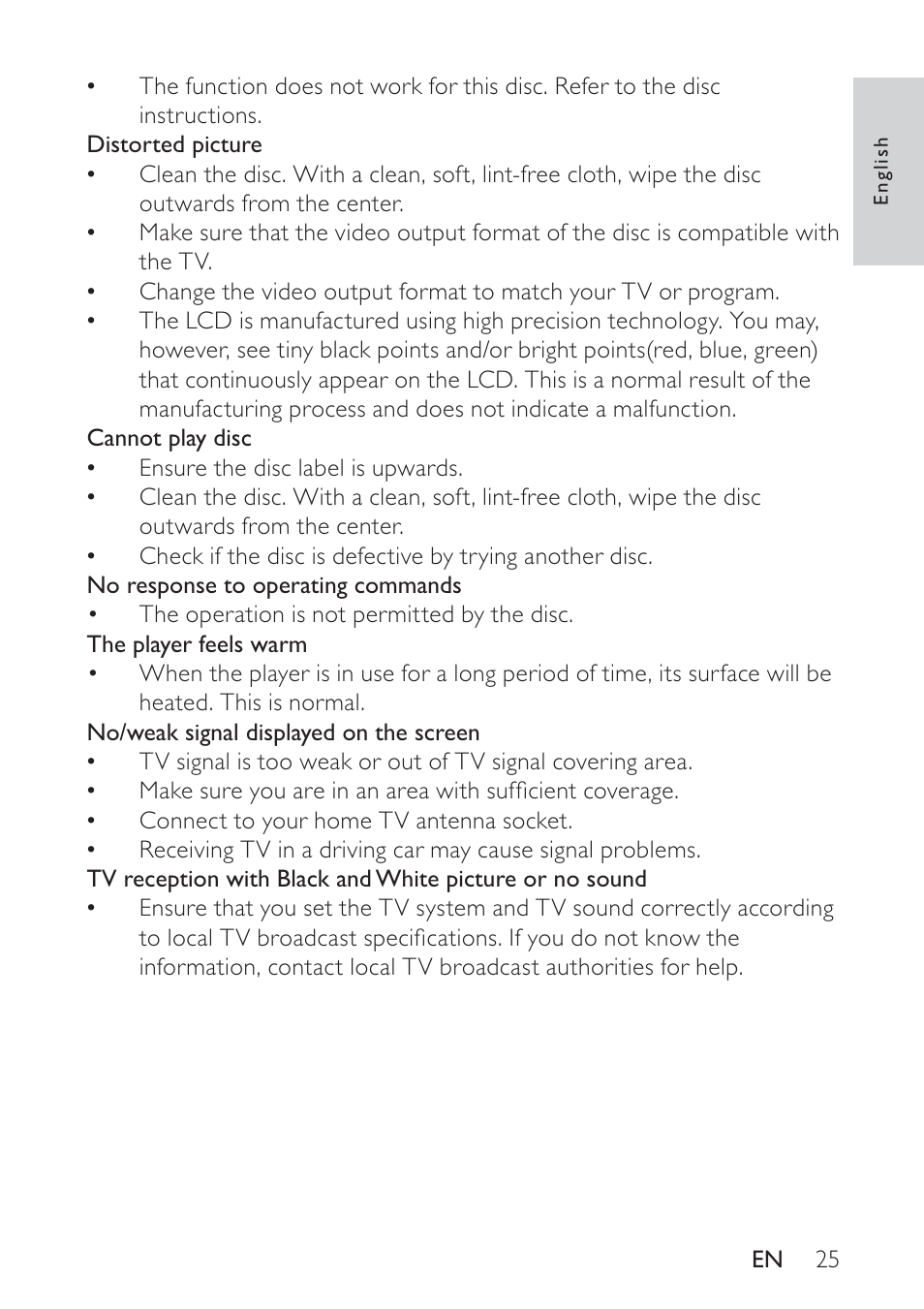 Philips PET748 User Manual | Page 24 / 25