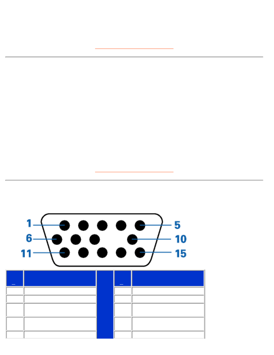 Especificações físicas, Definição dos pinos | Philips 105E User Manual | Page 7 / 56