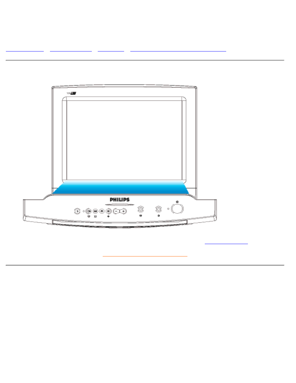 Instalação do monitor, Vista frontal, Vista traseira | Philips 105E User Manual | Page 9 / 56