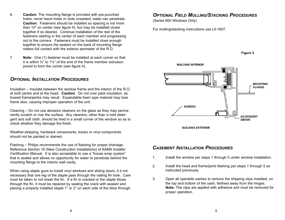 Philips Manufactured Housing Vinyl Window User Manual | Page 5 / 6