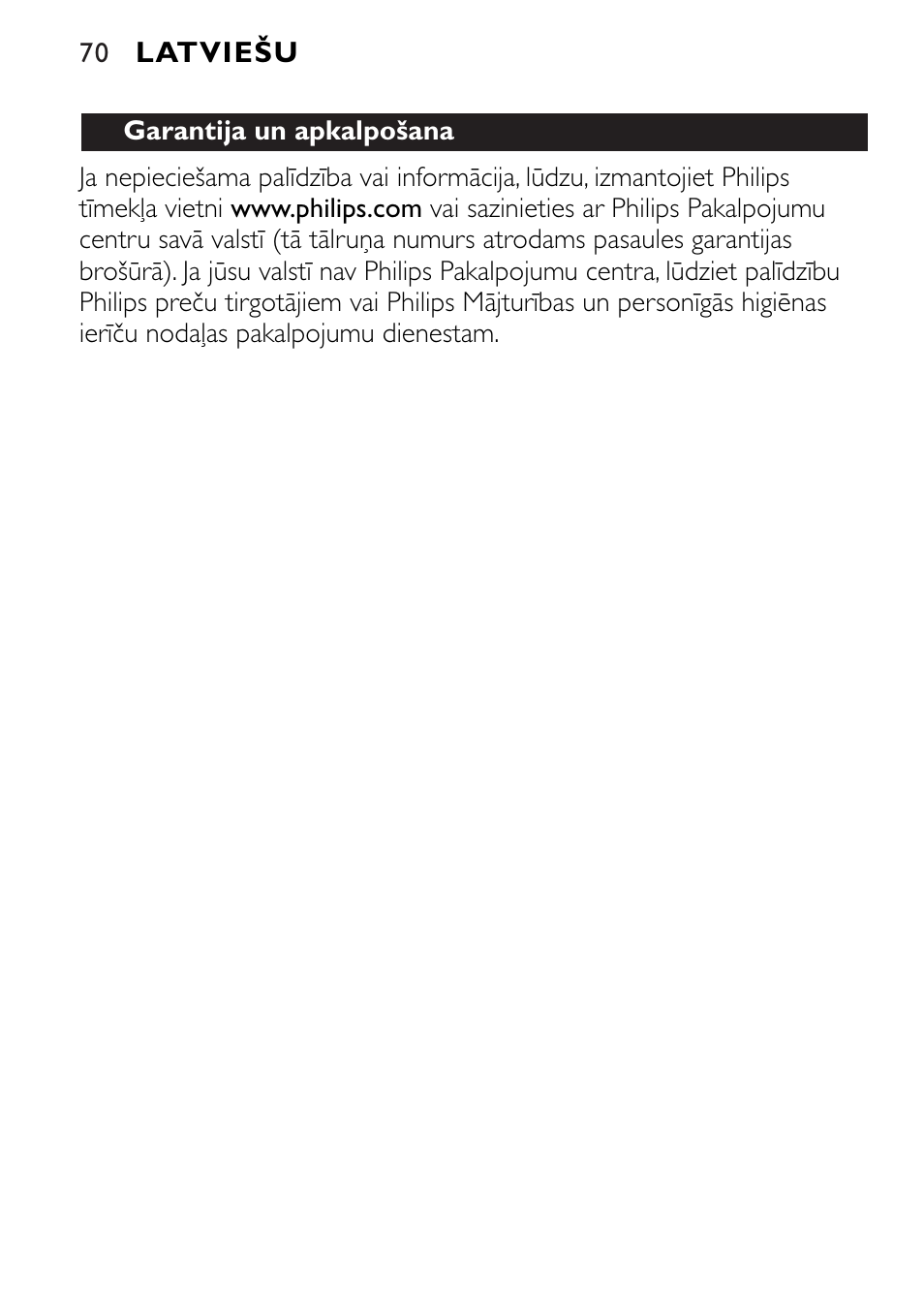 Philips SCF250 User Manual | Page 70 / 102