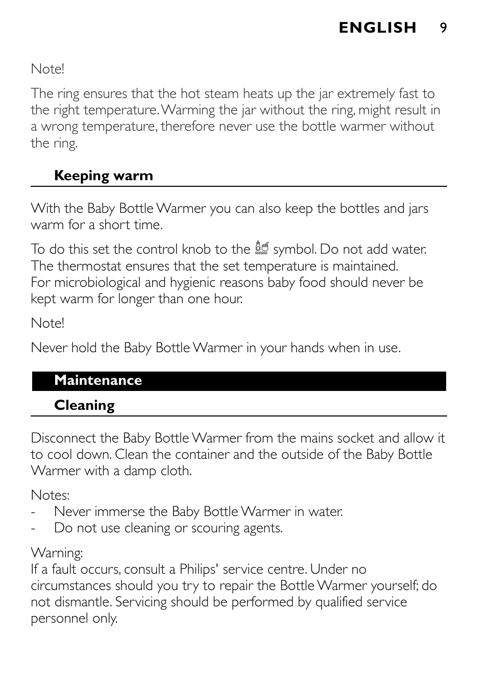 Philips SCF250 User Manual | Page 9 / 102