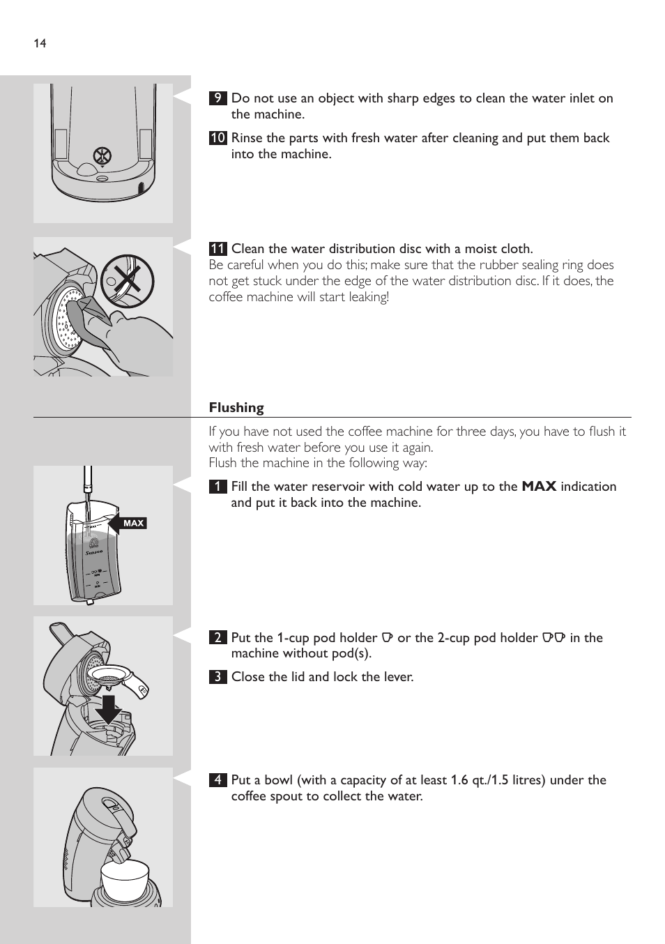 Descaling | Philips HD7826 User Manual | Page 14 / 20