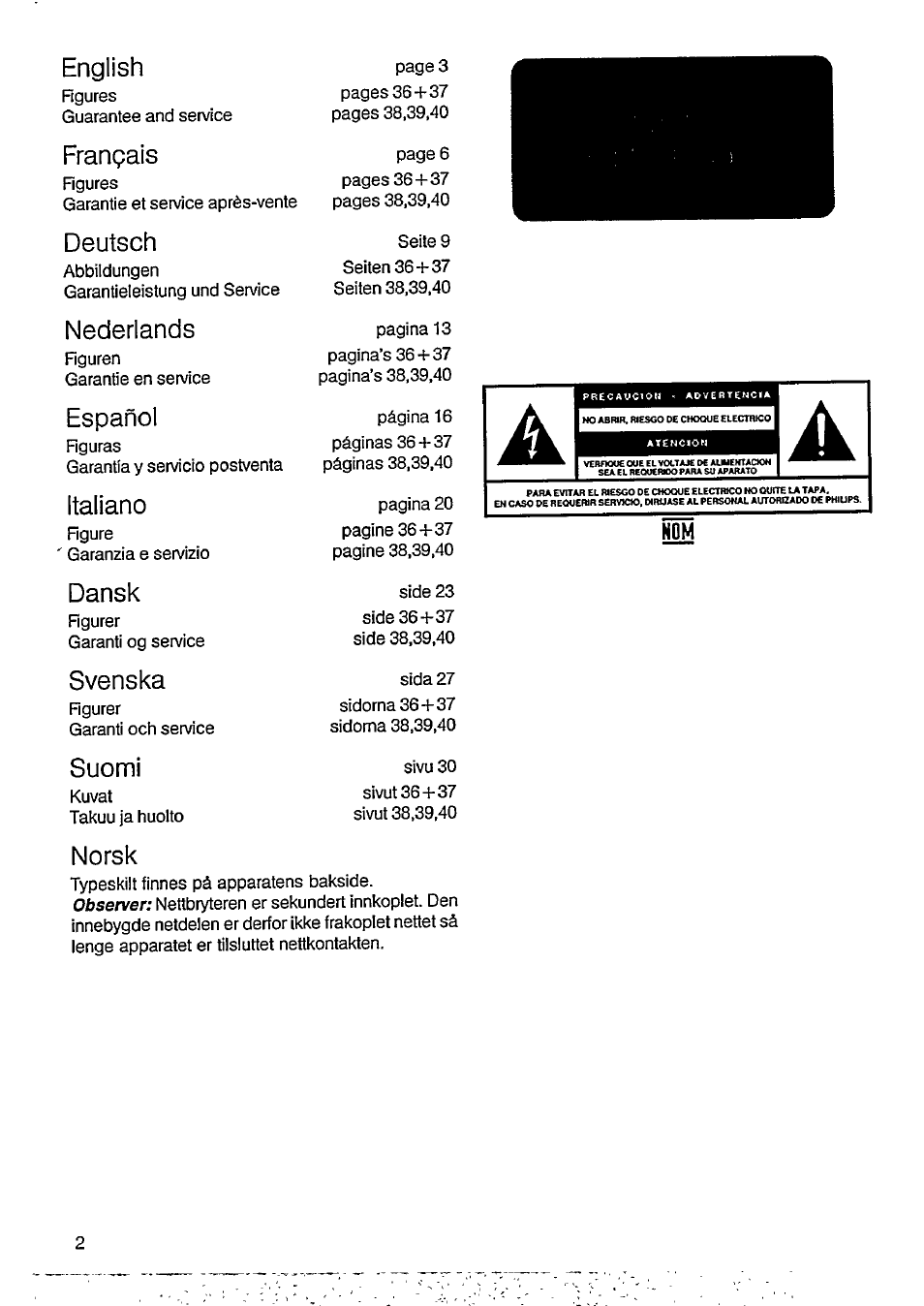 Philips CDC 345 User Manual | Page 2 / 12