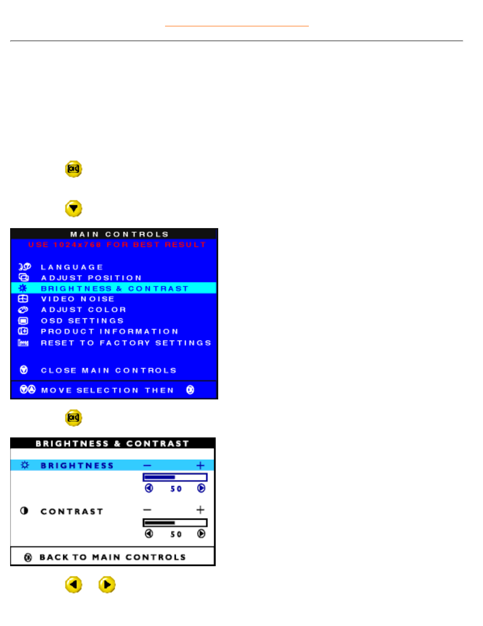 Brightness and, Contrast | Philips 150B User Manual | Page 65 / 81