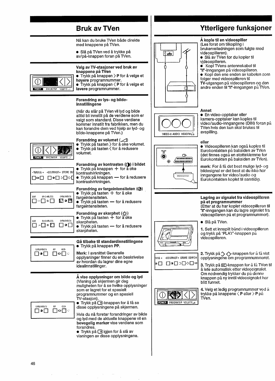 Bruk av tven, Ytterligere funksjoner, I№1<1 | Ф ■k | Philips 15GR2130 User Manual | Page 7 / 11
