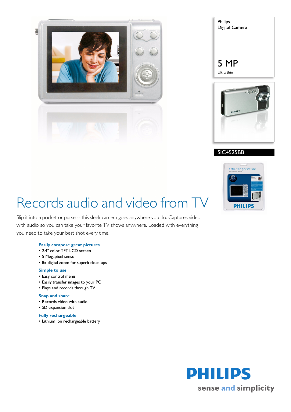 Philips SIC4525BB User Manual | 2 pages