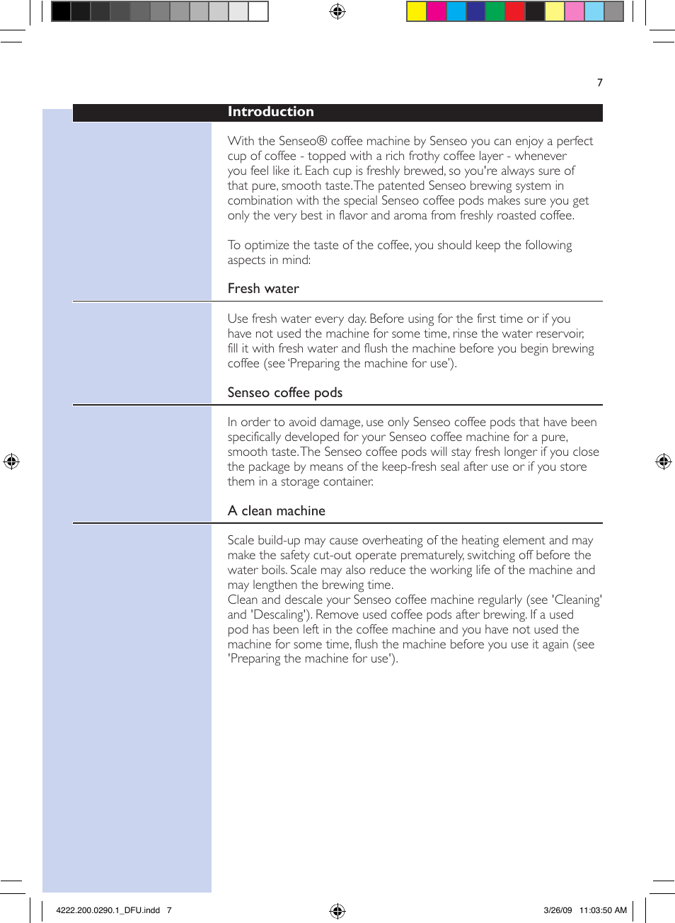 Philips Senseo II Blue US User Manual | Page 7 / 20