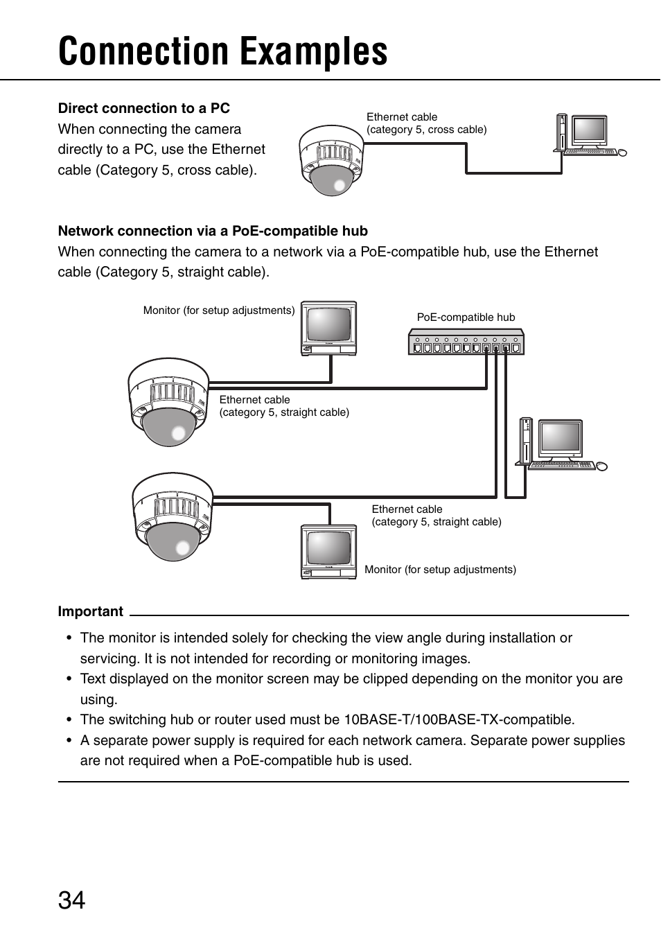 Connection examples | Philips WV-NW484S User Manual | Page 34 / 50