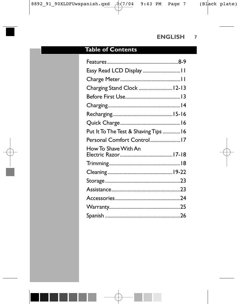 Philips 8891XL User Manual | Page 7 / 52