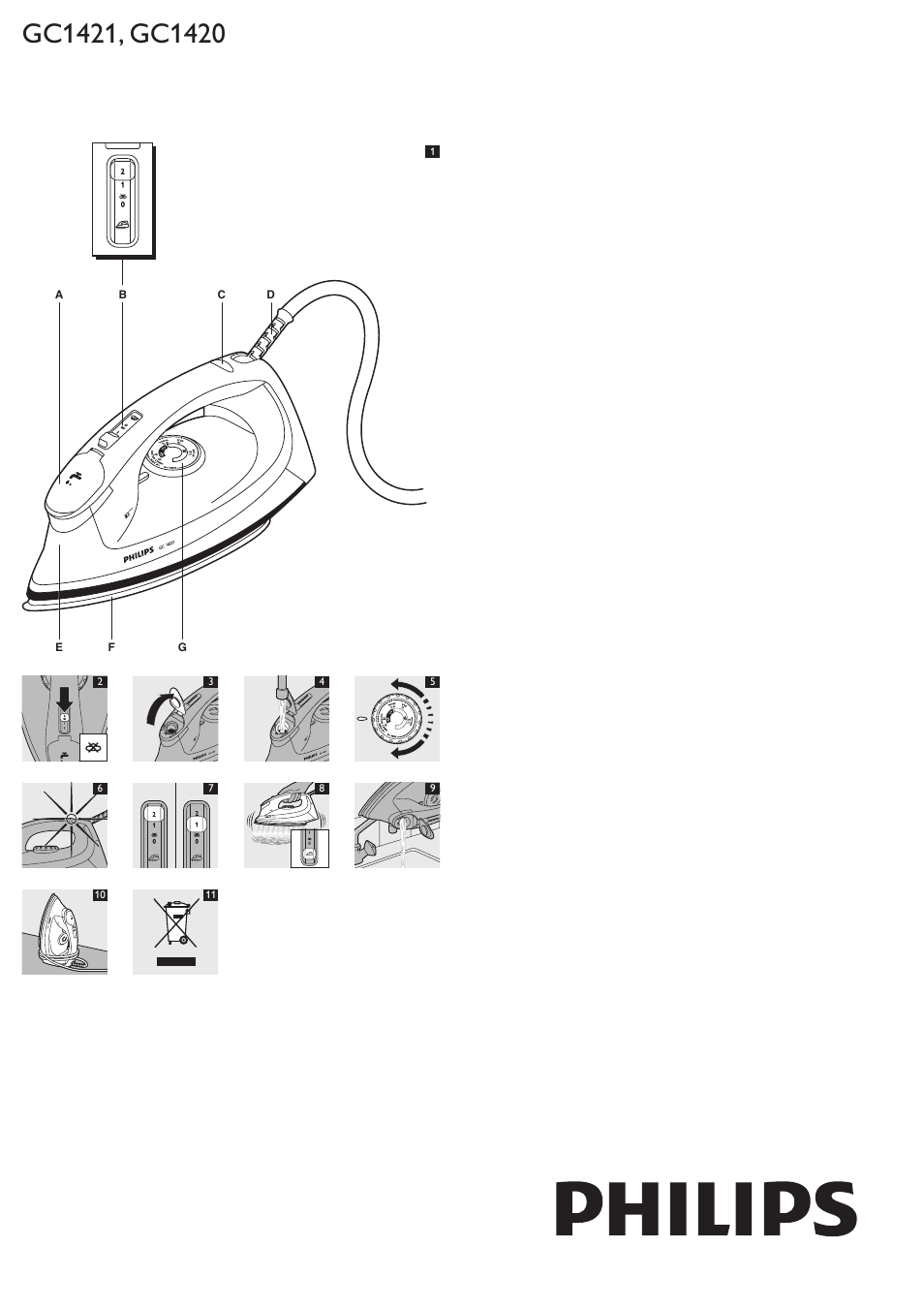 Philips GC1421 User Manual | 6 pages