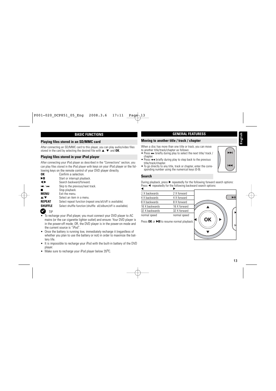 Philips DCP852 User Manual | Page 13 / 20