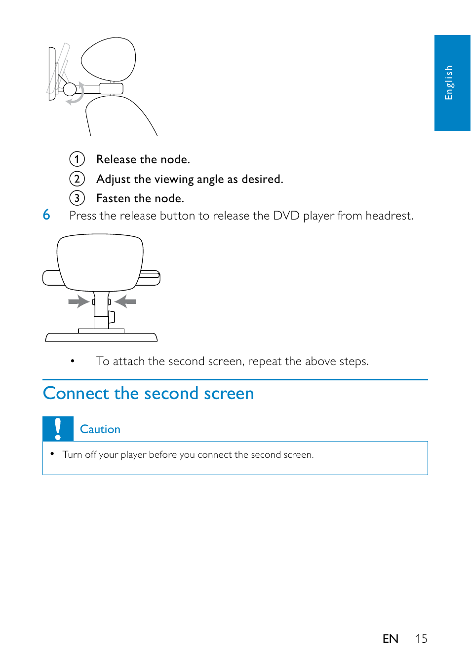 Connect the second screen | Philips PD7013/55 User Manual | Page 14 / 24