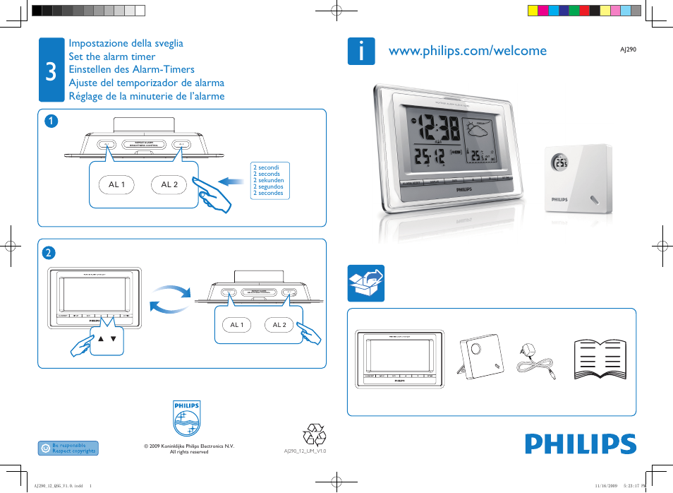 Philips AJ290/12 User Manual | 2 pages