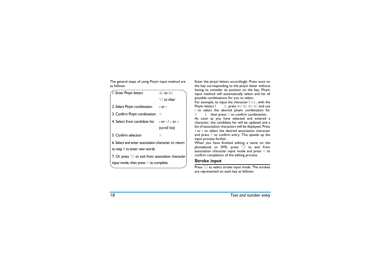 Stroke input | Philips X600 User Manual | Page 19 / 91
