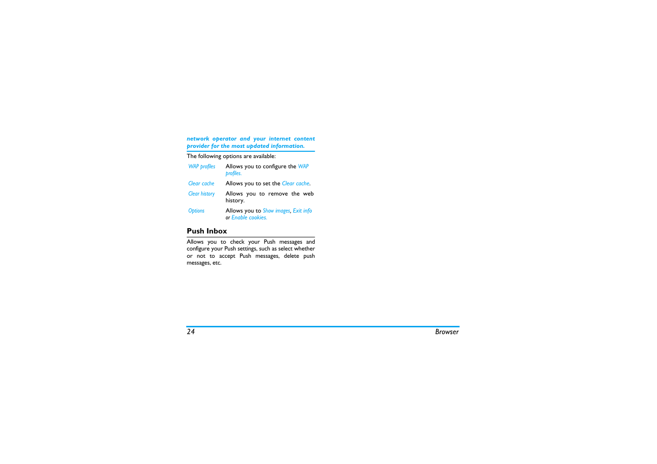 Push inbox | Philips X600 User Manual | Page 25 / 91