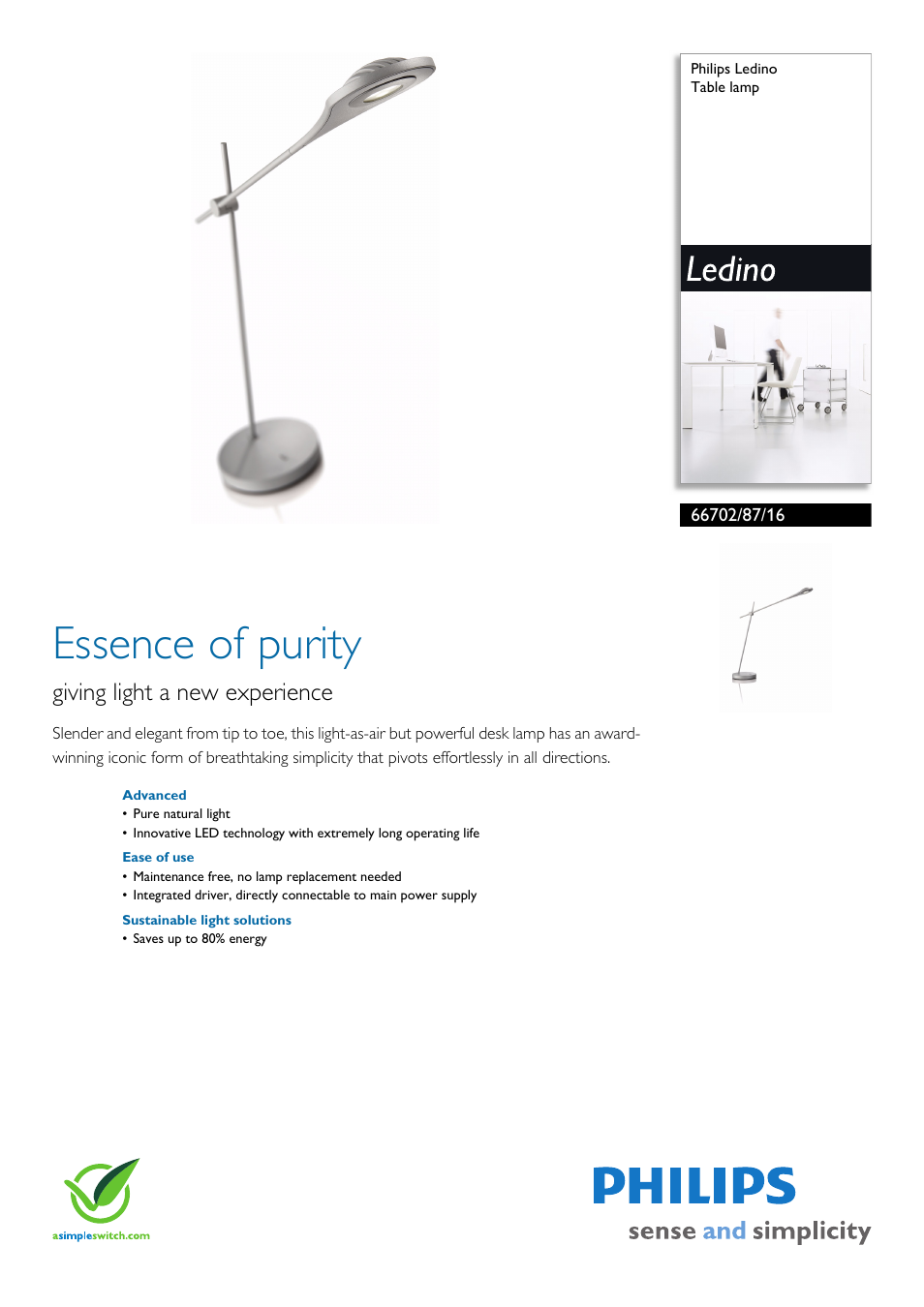 Philips 66702/87/16 User Manual | 2 pages