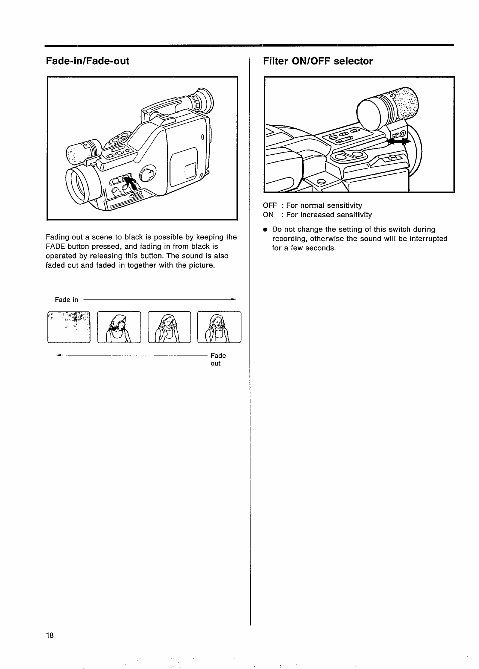 Filter on/off selector | Philips VKR 9010 User Manual | Page 20 / 42