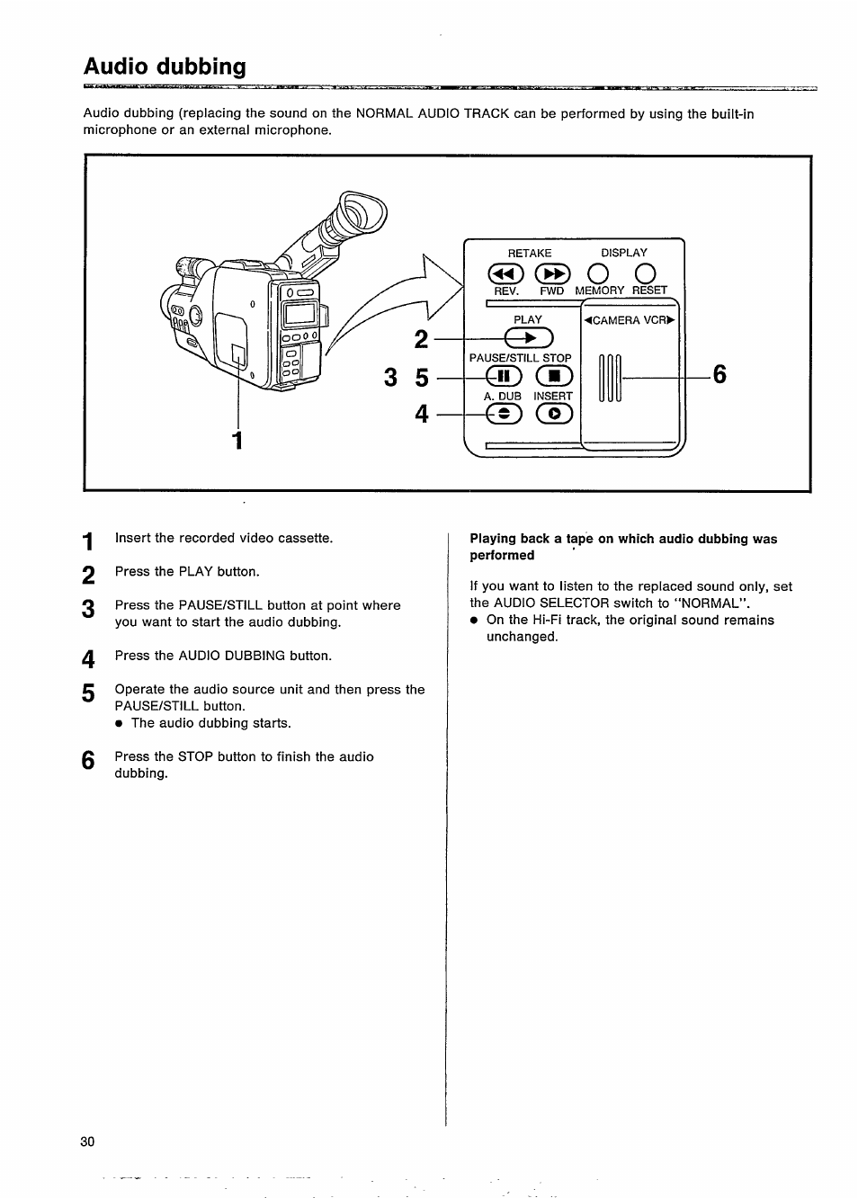 Audio dubbing | Philips VKR 9010 User Manual | Page 32 / 42