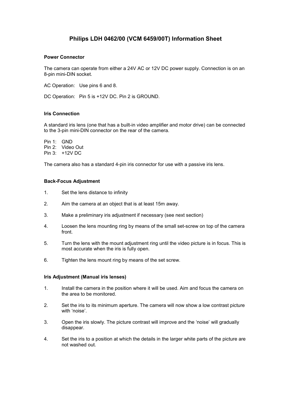 Philips LDH 0462/00 User Manual | 3 pages